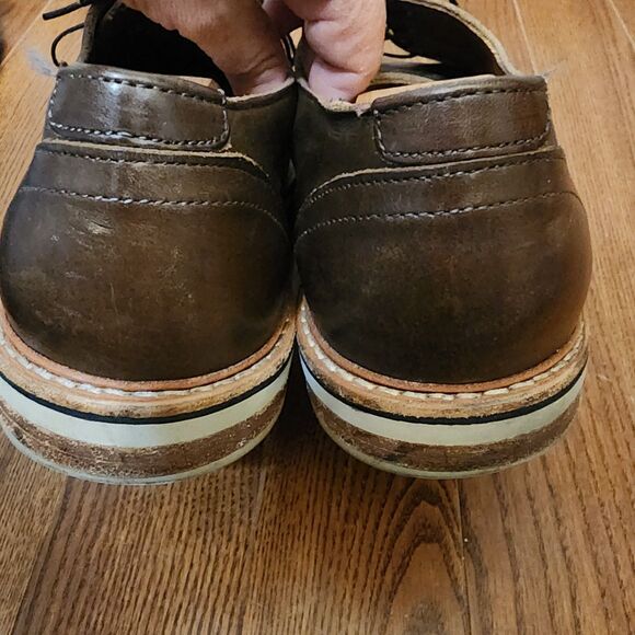 Allen Edmonds Mens 12 D Nomad Derby Shoes Brown Leather Plain Toe Oxford Casual main image 5